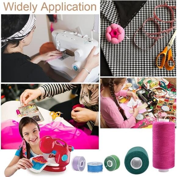 72Pcs 36 Colors Prewound Bobbins and Thread Spools for Hand & Machine Sewing - Picture 7 of 8